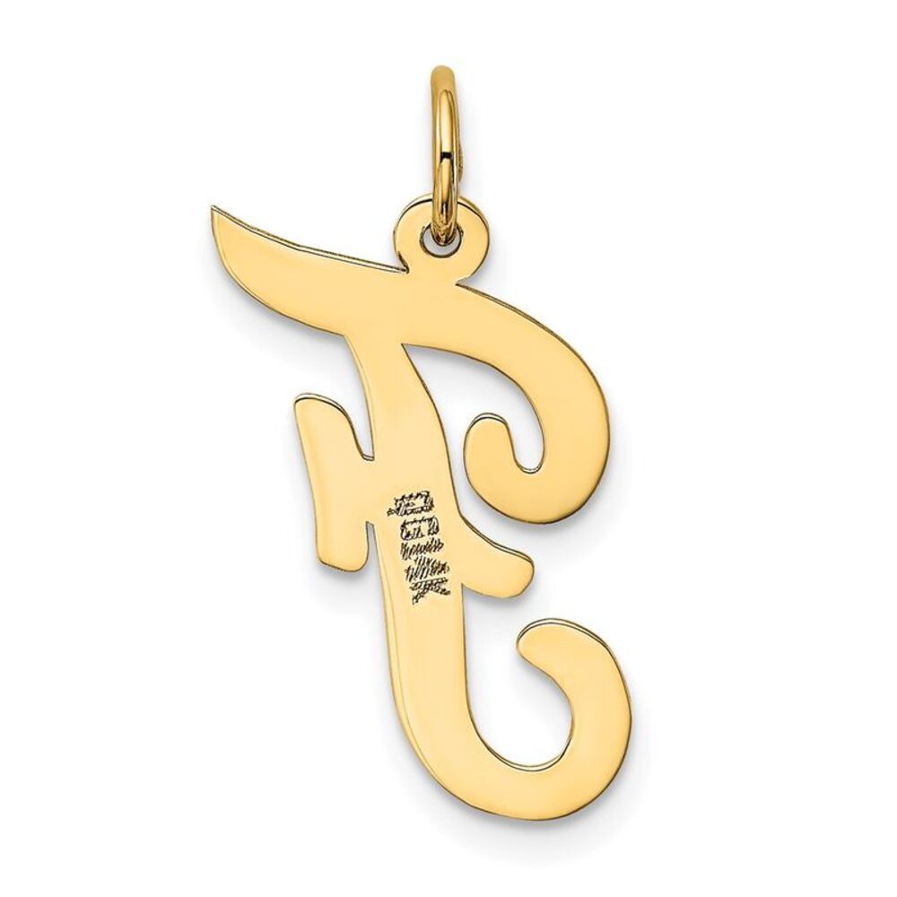 Kazi Luxury 14k Yellow Gold Large Script Letter F… - image 3